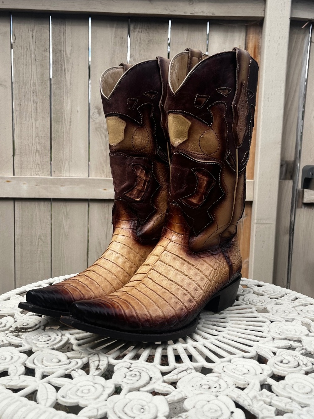 Los Altos Oryx Caiman Crocodile Exotic Leather 13D Cowboy Western Boots